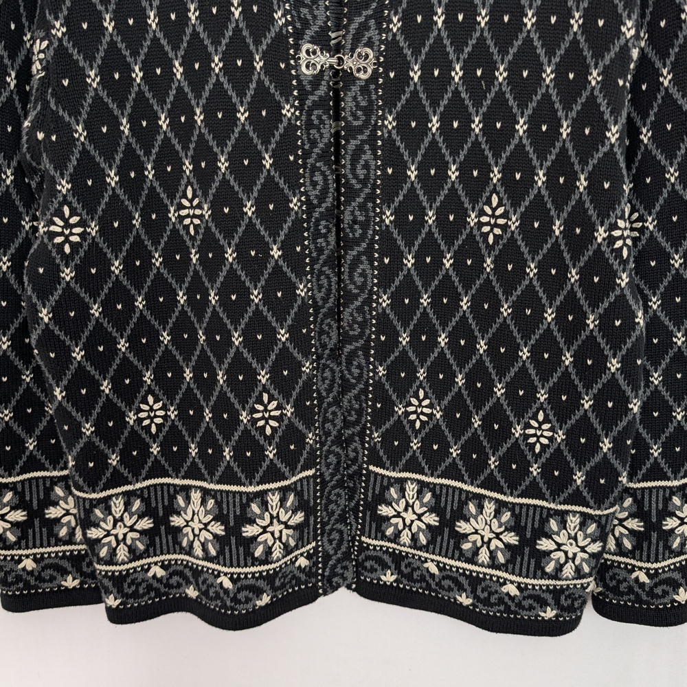 Talbots Nordic Fair Isle Knit Cardigan M - Picture 4 of 9
